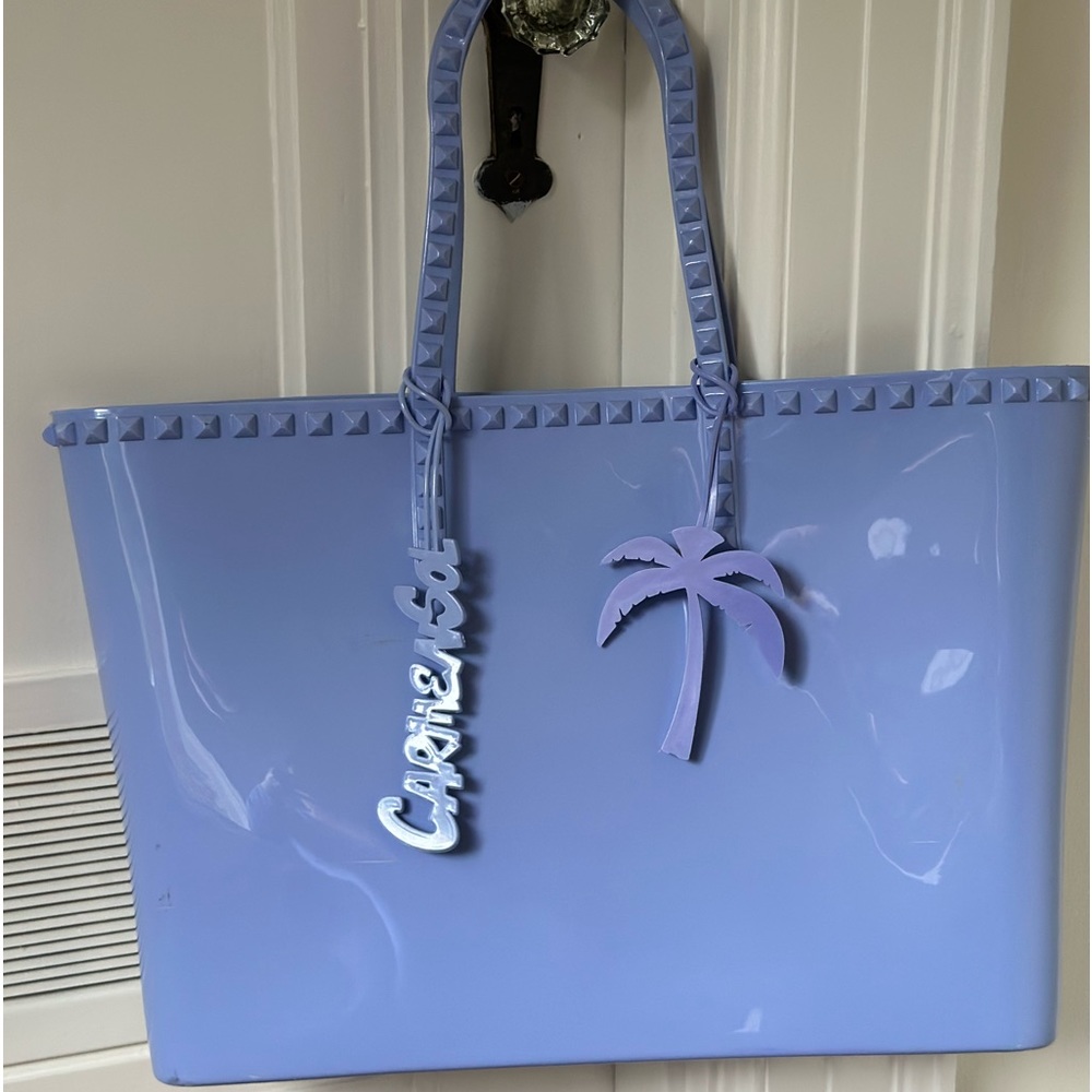 CARMEN SOL Angelica large tote. Baby blue.